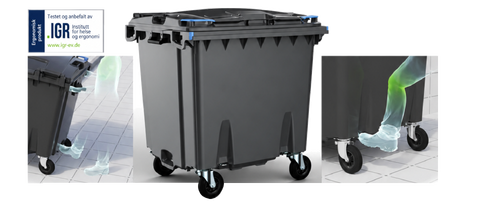 Avfallsbeholder 1000 liter ERGO-serien